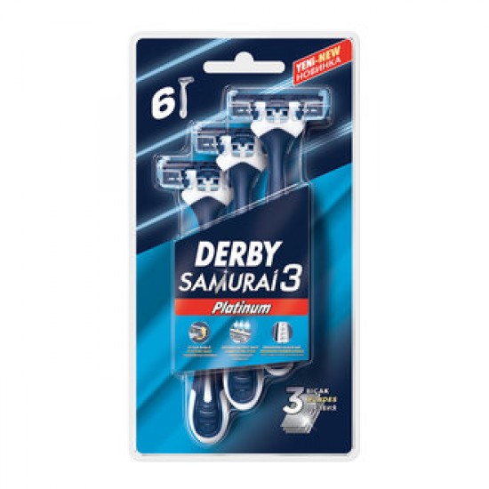 DERBY 3 SAMURAİ TRAŞ BIÇAĞI 6LI