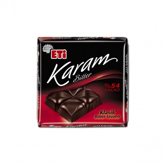 ETİ KARE KARAM 60 GR %54 BİTTER ETİ KARE KARAM 60 GR %54 BİTTER