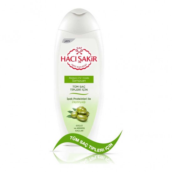 HACI ŞAKİR ŞMP 500 ML Z.YAĞLI TÜM SAÇLAR 2İN1