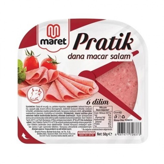 MARET PRATİK MACAR SALAM 50 GR.