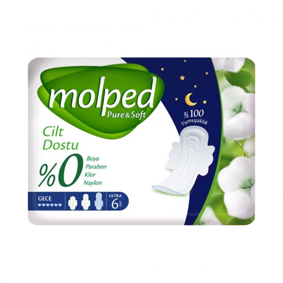 MOLPED PURE&SOFT TEKLİ GECE 6 LI MOLPED PURE&SOFT TEKLİ GECE 6 LI