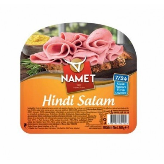 NAMET HİNDİ SALAM 7/24 60 GR NAMET HİNDİ SALAM 7/24 60 GR