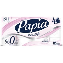 PAPİA TUVALET KAĞIDI 16 LI 4 KAT PLATİNUM