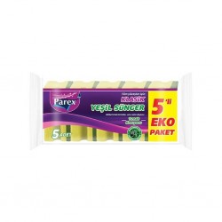PAREX KLASİK SÜNGER YEŞİL OLUKLU 5 Lİ
