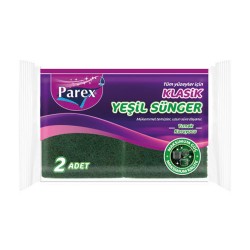 PAREX KLASİK SÜNGER YEŞİL OLUKLU 2 Lİ