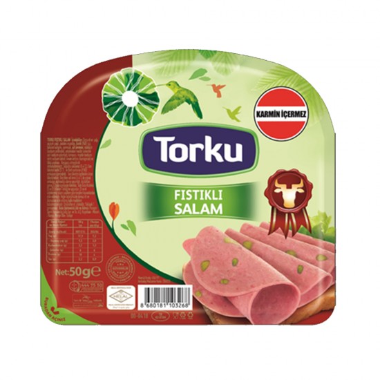 TORKU EG SALAM 50 GR DİLİMLİ FISTIKLI TORKU EG SALAM 50 GR DİLİMLİ FISTIKLI