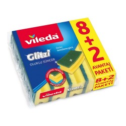 VİLEDA SÜNGER YEŞİL DÜZ 8+2 Lİ