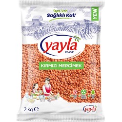 YAYLA KIRMIZI MERCİMEK 2000 GR.TOPTANE