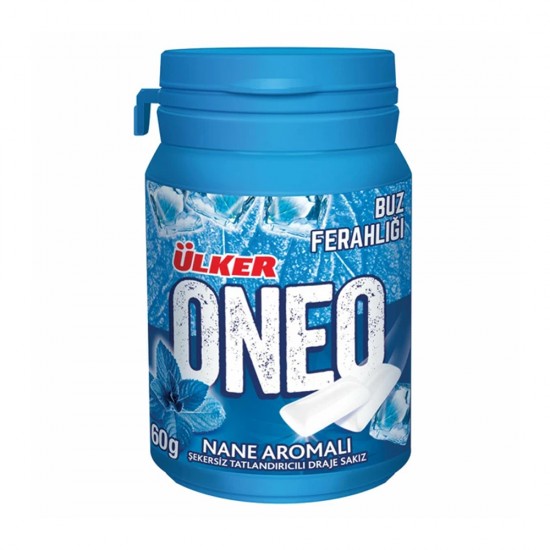 ÜLKER ONEO BOTTLE DRAJE SAKIZ NANELİ 60 GR ÜLKER ONEO BOTTLE DRAJE SAKIZ NANELİ 60 GR